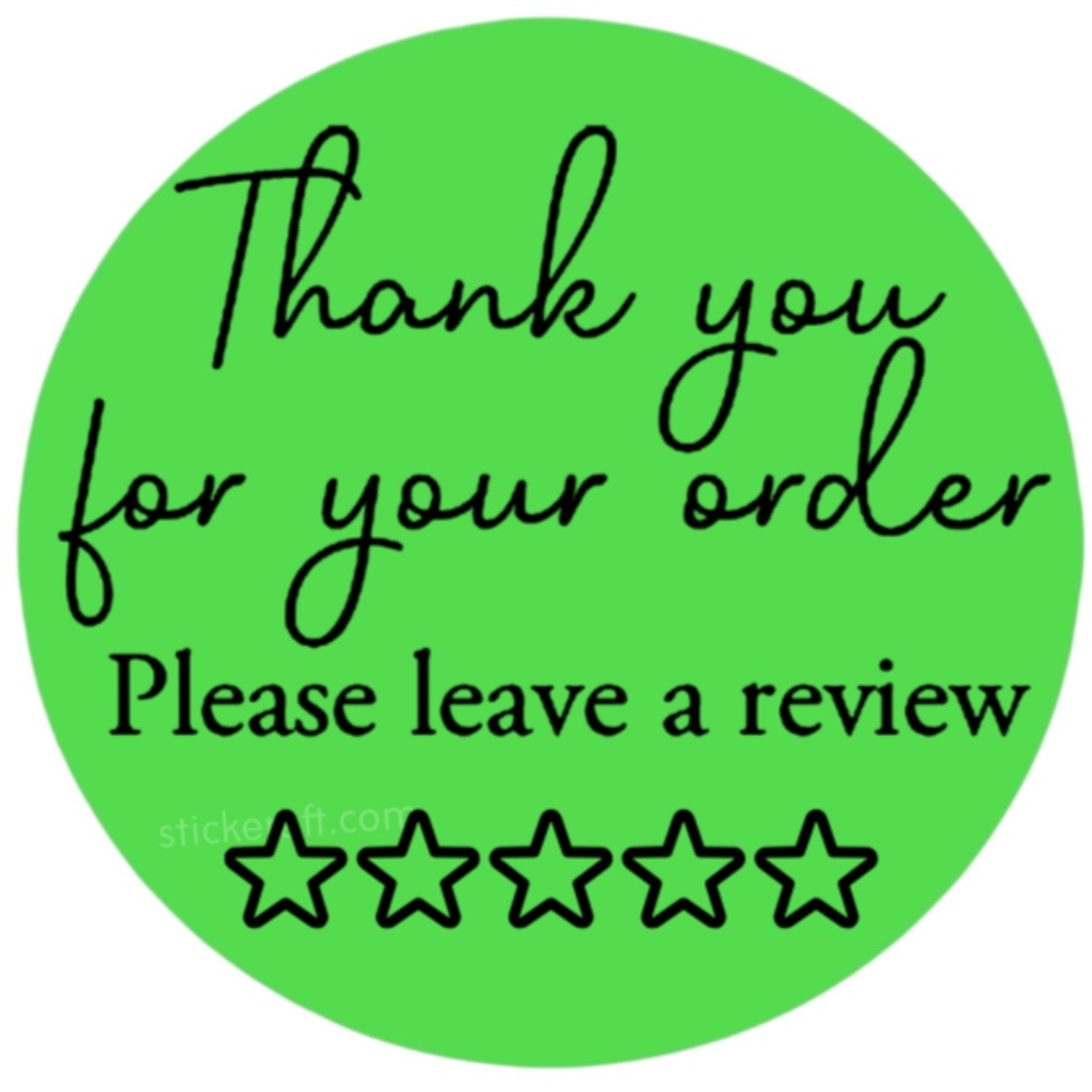 Thank You For Your Order, Please Leave a Review Stickers Small Business shops - Picture 12 of 13